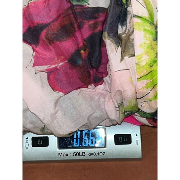 Ted Baker Pink Floral Belted Wrap-Style V-Neckline Knee Length Dress Women's Siz - Picture 9 of 9